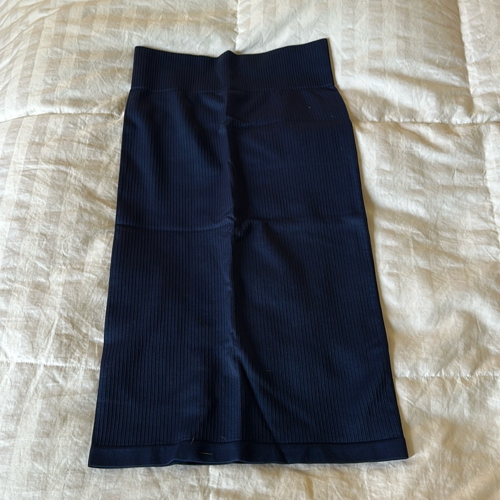 Balance Athletica‎ The Linear Midi Skirt Sculpting Body Con Blue Size Small
